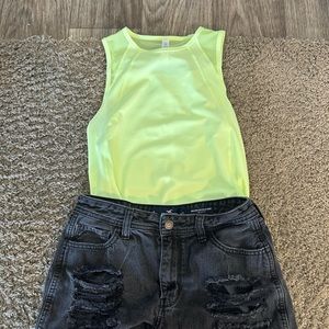 Lululemon neon yellow tank